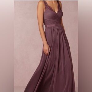 BHLDN Mauve One Shoulder Dress